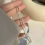 925 Silver Double Layer Beads Bracelet Women Fine Jewelry