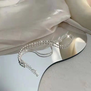 925 Silver Double Layer Beads Bracelet Women