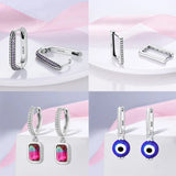 925 Silver Heart Hoop Earrings for Women