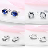 925 Silver Heart Hoop Earrings for Women