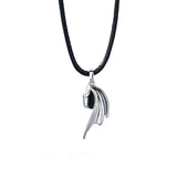 925 Silver Devil & Angel Wings Couple Pendant Necklace Gift
