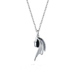 925 Silver Devil & Angel Wings Couple Pendant Necklace Gift