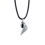 925 Silver Devil & Angel Wings Couple Pendant Necklace Gift