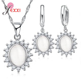 925 Silver Flower Pendant Jewelry Set for Women