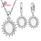 925 Silver Flower Pendant Jewelry Set for Women