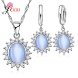 925 Silver Flower Pendant Jewelry Set for Women