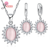 925 Silver Flower Pendant Jewelry Set for Women