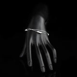 925 Silver Frosted Bead Bracelets Double Layer Chain Bracelet Women Gift