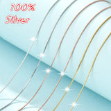 925 Silver Rose Necklace Collarbone Chain Women Charm Jewelry
