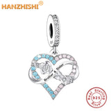 925 Sterling Silver Infinity Angel Flower Heart Dangle Charm Beads