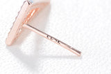 925 Silver Micro Cz Double Triangle Hanging Earrings