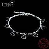 925 Silver Love Heart Pendant Anklet Beach Bracelet Foot Chain Women Jewelry