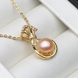 925 Silver Freshwater Pearl Necklace Pendants for Women