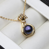 925 Silver Freshwater Pearl Necklace Pendants for Women