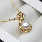 925 Silver Freshwater Pearl Necklace Pendants for Women