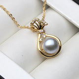 925 Silver Freshwater Pearl Necklace Pendants for Women