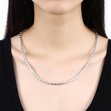 925 Sterling Silver Necklace 3mm Box Chain Round Necklace