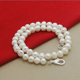 925 Silver Freshwater Pearl Necklace Women Jewelry