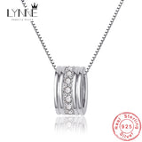 925 Silver Zircon Pendants Necklaces Rhinestone Choker Jewelry Gift