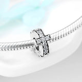 925 Silver Round Silicone Spacer Beads European Charm Bracelet