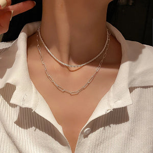 925 Silver Short Necklace Snake Bone Chain Femininity Wedding Jewelry