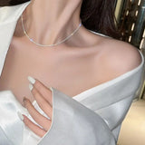 925 Silver Short Necklace Snake Bone Chain Femininity Wedding Jewelry