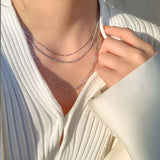 925 Silver Short Necklace Snake Bone Chain Femininity Wedding Jewelry