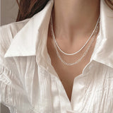 925 Silver Short Necklace Snake Bone Chain Femininity Wedding Jewelry