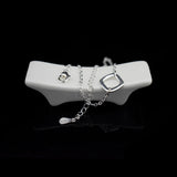 925 Silver Square&Lightning Pendant Beach Anklets Women Jewelry