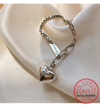 925 Silver Anklet Love Heart Pendant Summer Party Jewelry