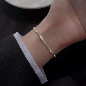 925 Silver Geometric String Bracelet for Women