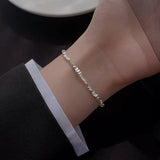 925 Silver Geometric String Bracelet for Women