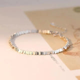 925 Silver Geometric String Bracelet for Women