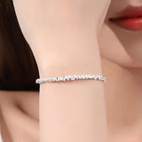 925 Silver Geometric String Bracelet for Women