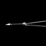 925 Silver Triangle Zircon Adjustable Collarbone Necklace CZ Pendant