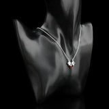 925 Silver Triangle Zircon Pendant Necklace Crystal Jewelry Gift