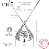925 Silver Zircon Water Drop Pendant Necklace Rhinestone Choker Jewelry Gift