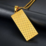 Stainless Steel Plated Dollar Pendant Necklace