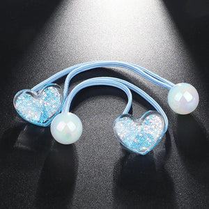 Acrylic Love Princess Headdress Tiara Girls' Women'S Elastic Rubber Band