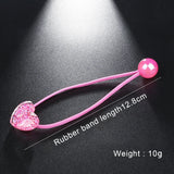 Acrylic Love Princess Headdress Tiara Girls' Women'S Elastic Rubber Band