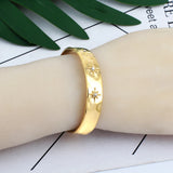 Adjustable Crystal Charm Bracelets For Women 12mm Stainless Steel Gift