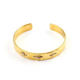 Adjustable Crystal Charm Bracelets For Women 12mm Stainless Steel Gift