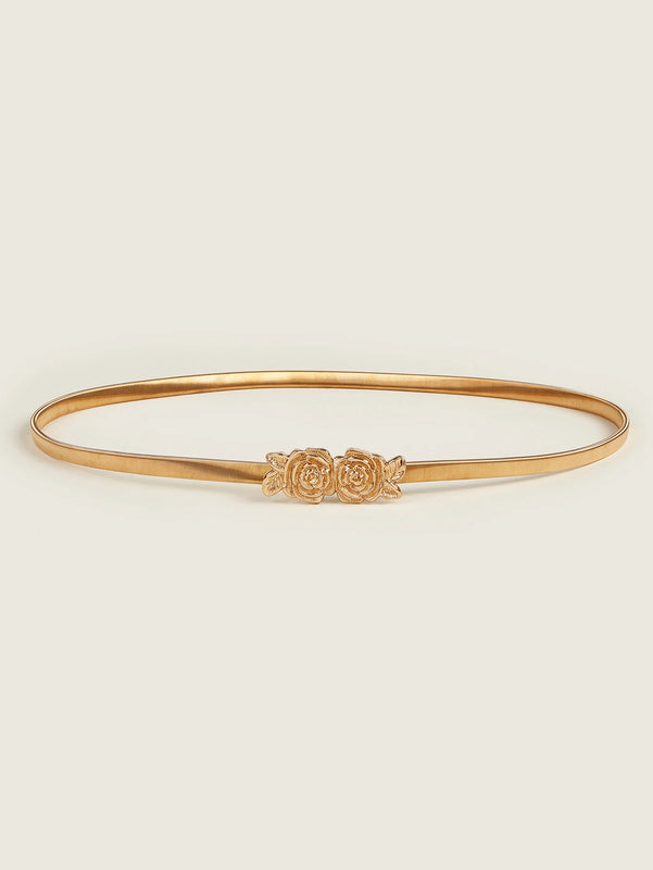 Rose Flower Buckle Head Waist Chain for Women
