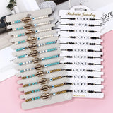 Alloy Shell Turquoise Beaded Bracelet Women's Bohemian Knitted