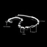 925 Silver Angel Wing Pendant Bracelet Heart Charm Hand Chain Gift