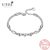 925 Silver Angel Wing Pendant Bracelet Heart Charm Hand Chain Gift