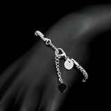 925 Silver Angel Wing Pendant Bracelet Heart Charm Hand Chain Gift