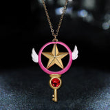 Sakura Necklace Star Key Magic Wand Pendant Necklace for Women