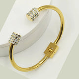Stainless Steel Crystal Bracelet Bangle