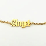 Babygirl Bracelet Women Old English Letter Stainless Steel Chain